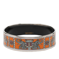 エルメス エマイユGM 七宝焼き バングル シルバー マルチカラー メタル レディース HERMES 【中古】