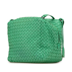 ボッテガヴェネタ イントレチャート 斜め掛け ショルダーバッグ グリーン レザー レディース BOTTEGAVENETA 【中古】