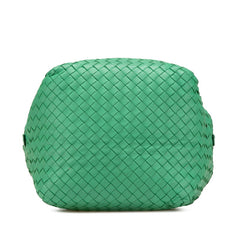 ボッテガヴェネタ イントレチャート 斜め掛け ショルダーバッグ グリーン レザー レディース BOTTEGAVENETA 【中古】