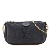 ルイ ヴィトン モノグラム アンプラント ミュルティ ポシェット アクセソワール ショルダーバッグ M80399 ノワール ブラック レザー レディース LOUIS VUITTON 【中古】