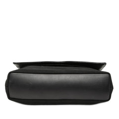 サルヴァトーレフェラガモ ヴァラ 斜め掛け チェーン ショルダーバッグ AU-21-5250 ブラック キャンバス レザー レディース Salvatore Ferragamo 【中古】