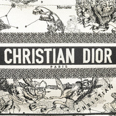 ディオール トワル ドゥ ジュイ ゾディアック エンブロイダリー トートバッグ ハンドバッグ アイボリー ブラック キャンバス レディース Dior 【中古】