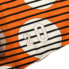 エルメス ポワントゥ Hロゴ スカーフ オレンジ マルチカラー シルク レディース HERMES 【中古】