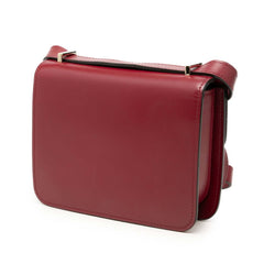 カルティエ ドゥーブルC ドゥ カルティエ 斜め掛け ショルダーバッグ ワインレッド レザー レディース CARTIER 【中古】