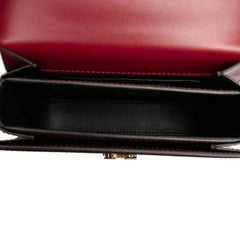 カルティエ ドゥーブルC ドゥ カルティエ 斜め掛け ショルダーバッグ ワインレッド レザー レディース CARTIER 【中古】