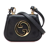 グッチ ブロンディ ショルダーバッグ 698635 ブラック レザー レディース GUCCI 【中古】