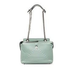 フェンディ ドットコム クリック チェーンショルダーバッグ 8BN299 ライトブルー レザー レディース FENDI 【中古】