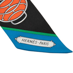 エルメス ツイリー Lift Profile リフト プロフィール スカーフ ネイビー マルチカラー シルク レディース HERMES 【中古】