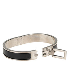 エルメス ジェット バングル シルバー ブラック メタル レディース HERMES 【中古】