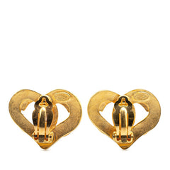 シャネル ヴィンテージ ココマーク ハート イヤリング ゴールド メッキ レディース CHANEL 【中古】