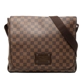 ルイ ヴィトン ダミエ エベヌ ブルックリンGM 斜め掛け ショルダーバッグ N51212 ブラウン PVC レザー レディース LOUIS VUITTON 【中古】