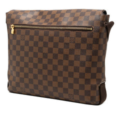 ルイ ヴィトン ダミエ エベヌ ブルックリンGM 斜め掛け ショルダーバッグ N51212 ブラウン PVC レザー レディース LOUIS VUITTON 【中古】