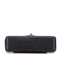 シャネル マトラッセ23 ココマーク ダブルフラップ チェーン ショルダーバッグ ブラック シルバー金具 キャビアスキン レディース CHANEL 【中古】