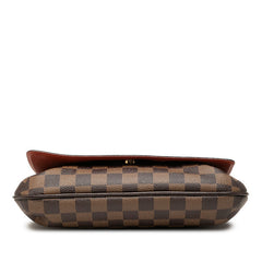 ルイ ヴィトン ダミエ ミュゼットタンゴ ロング 斜め掛け ショルダーバッグ N51301 ブラウン PVC レザー レディース LOUIS VUITTON 中古