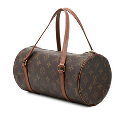 ルイ ヴィトン モノグラム パピヨン26 ハンドバッグ M51366 ブラウン PVC レザー レディース LOUIS VUITTON 【中古】