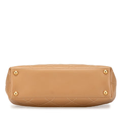 シャネル ワイルドステッチ ココマーク トートバッグ ハンドバッグ ベージュ ラムスキン レディース CHANEL 【中古】