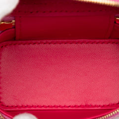 ブルガリ セルペンティ ミニジュエリーボックス ショルダーバッグ ポーチ ピンク レザー レディース BVLGARI 【中古】