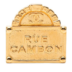 シャネル ココマーク RUE CAMBON ル カンボン ブローチ 22A刻印 ゴールド メッキ レディース CHANEL 【中古】