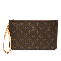 ルイ ヴィトン モノグラム ネヴァーフル 付属 ポーチ ブラウン PVC レザー レディース LOUIS VUITTON 【中古】