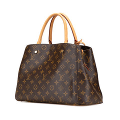 ルイ ヴィトン モノグラム モンテーニュMM ハンドバッグ ショルダーバッグ 2WAY M41056 ブラウン PVC レザー レディース LOUIS VUITTON 【中古】
