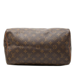 ルイ ヴィトン モノグラム スピーディ30 ハンドバッグ ミニボストンバッグ M41108 ブラウン PVC レザー レディース LOUIS VUITTON 【中古】