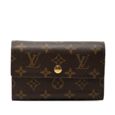 ルイ ヴィトン モノグラム ポルトフォイユ アレクサンドラ 三つ折り財布 M60047 ブラウン PVC レザー レディース LOUIS VUITTON 【中古】