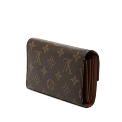 ルイ ヴィトン モノグラム ポルトフォイユ アレクサンドラ 三つ折り財布 M60047 ブラウン PVC レザー レディース LOUIS VUITTON 【中古】