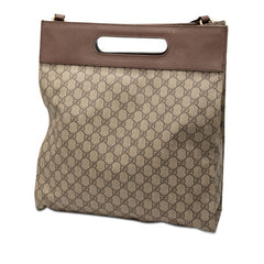 グッチ GGスプリーム ショルダーバッグ トートバッグ 463491 ベージュ ブラウン PVC レザー レディース GUCCI 【中古】