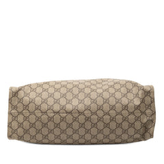 グッチ GGスプリーム ショルダーバッグ トートバッグ 463491 ベージュ ブラウン PVC レザー レディース GUCCI 【中古】