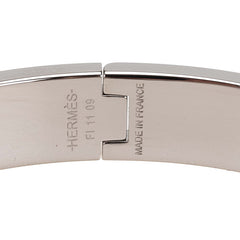 エルメス クリックH PM 馬着 バングル シルバー ベージュ マルチカラー メタル レディース HERMES 【中古】