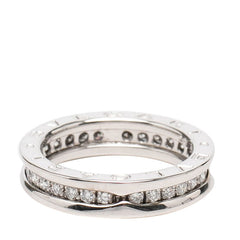 ブルガリ B-zero1 ビーゼロワン リング 指輪 #49 K18WG ホワイトゴールド ダイヤモンド レディース BVLGARI 【中古】
