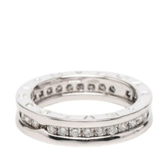 ブルガリ B-zero1 ビーゼロワン リング 指輪 #49 K18WG ホワイトゴールド ダイヤモンド レディース BVLGARI 【中古】