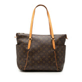 ルイ ヴィトン モノグラム トータリーMM トートバッグ ショルダーバッグ M56689 ブラウン PVC レザー レディース LOUIS VUITTON 【中古】