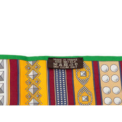 エルメス ツイリー Colliers de Chiens コリエドシアン スカーフ マルチカラー シルク レディース HERMES 【中古】
