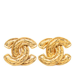 シャネル ヴィンテージ マトラッセ ココマーク イヤリング ゴールド メッキ レディース CHANEL 【中古】