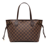 ルイ ヴィトン ダミエ ネヴァーフルPM ハンドバッグ トートバッグ N51109 ブラウン PVC レザー レディース LOUIS VUITTON 中古