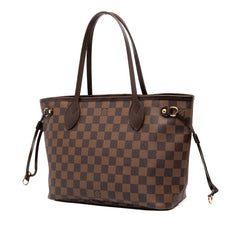 ルイ ヴィトン ダミエ ネヴァーフルPM ハンドバッグ トートバッグ N51109 ブラウン PVC レザー レディース LOUIS VUITTON 中古