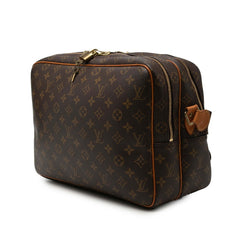 ルイ ヴィトン モノグラム リポーターGM 斜め掛け ショルダーバッグ M45252 ブラウン PVC レザー レディース LOUIS VUITTON 【中古】