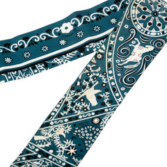 エルメス ツイリー Peuple du Vent 風の民 スカーフ ブルー ブラック ホワイト シルク レディース HERMES 【中古】