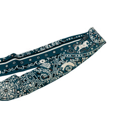 エルメス ツイリー Peuple du Vent 風の民 スカーフ ブルー ブラック ホワイト シルク レディース HERMES 【中古】