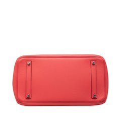 エルメス バーキン35 ハンドバッグ □O刻印 2011 内縫い ルージュトマト シルバー金具 トリヨンクレマンス レディース HERMES 【中古】