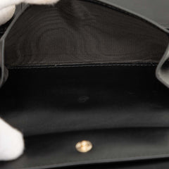 グッチ GGキャンバス 三つ折り財布 263114 グリーン ブラック キャンバス レザー レディース GUCCI 【中古】
