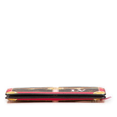 ルイ ヴィトン モノグラム ポシェット ウィークエンド ショルダーバッグ M62456 ブラウン レッド PVC レザー レディース LOUIS VUITTON 【中古】