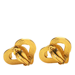 シャネル ヴィンテージ ココマーク ハート イヤリング ゴールド メッキ レディース CHANEL 【中古】