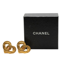 シャネル ヴィンテージ ココマーク ハート イヤリング ゴールド メッキ レディース CHANEL 【中古】