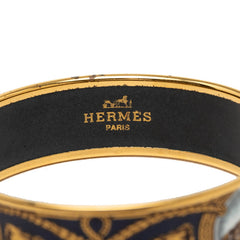 エルメス エマイユGM 七宝焼き バングル ゴールド マルチカラー メッキ レディース HERMES 中古