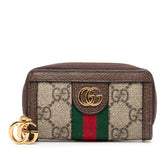 グッチ GGスプリーム シェリーライン オフィディア コインケース 小銭入れ 523157 ベージュ ブラウン PVC レザー レディース GUCCI 【中古】