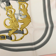 エルメス カレ90 BRIDES de GALA 式典用馬勒 スカーフ 大判 ピンク マルチカラー シルク レディース HERMES 【中古】
