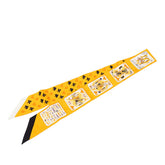 エルメス ツイリー Jeu De Cartes ジュード カルツ トランプ柄 スカーフ イエロー系 シルク レディース HERMES 【中古】