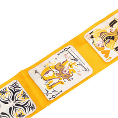 エルメス ツイリー Jeu De Cartes ジュード カルツ トランプ柄 スカーフ イエロー系 シルク レディース HERMES 中古